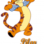 Hermoso Diseño de Tiger con la letra P
